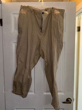 Old Navy Women's Khaki Stretch Chino Pants Elastic Waist Straight Leg 3X